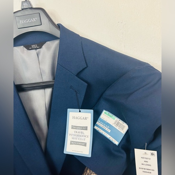 Haggar Men's Travel Performance Tailored Fit Suit coat 46L - Picture 2 of 8